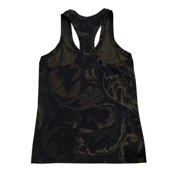 Athleta Momentum Tank Top Seamless Black Paisley Racerback Size Small - Picture 7 of 12